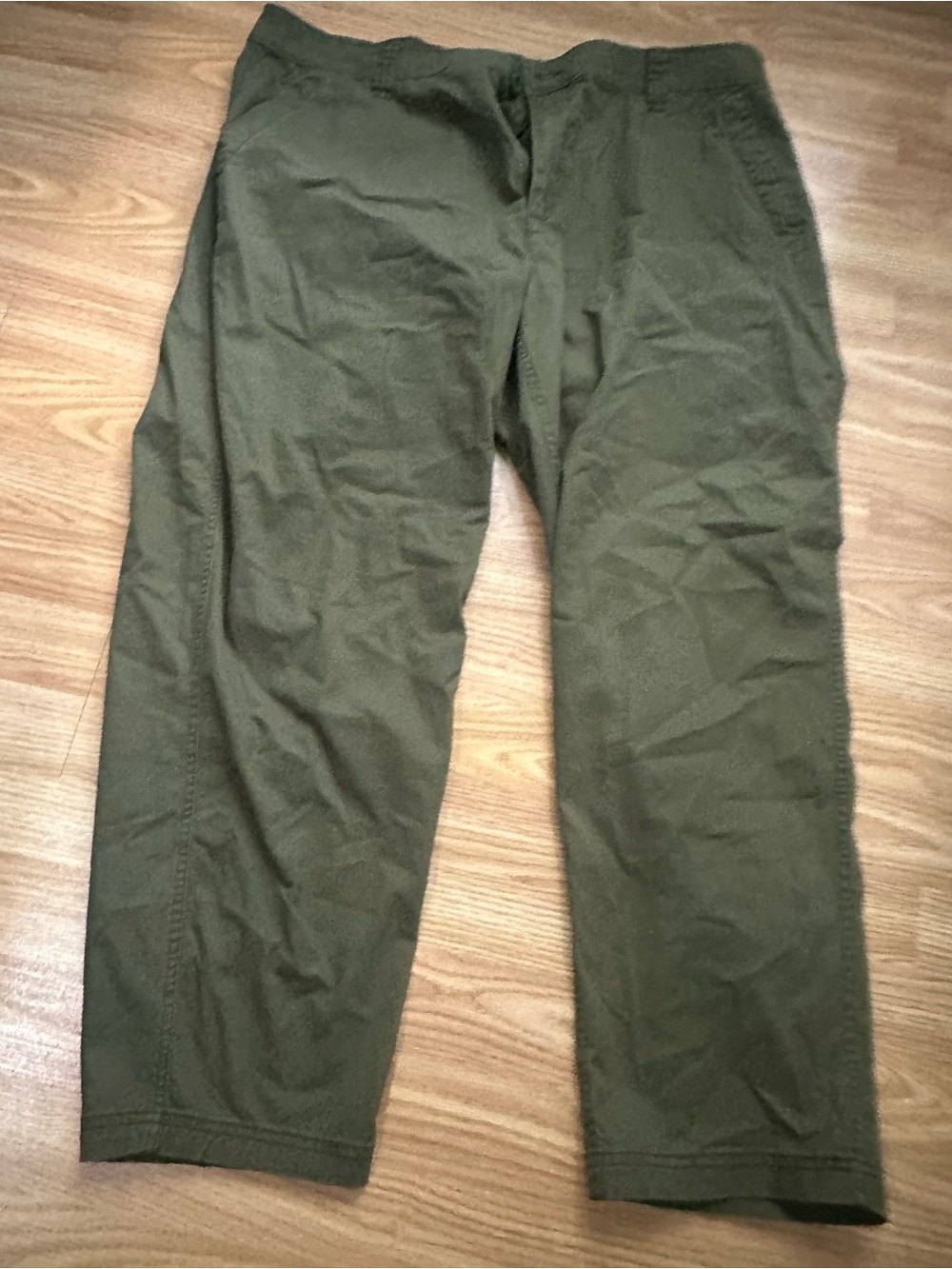 Old Navy Women's Olive Straight-Leg Pants